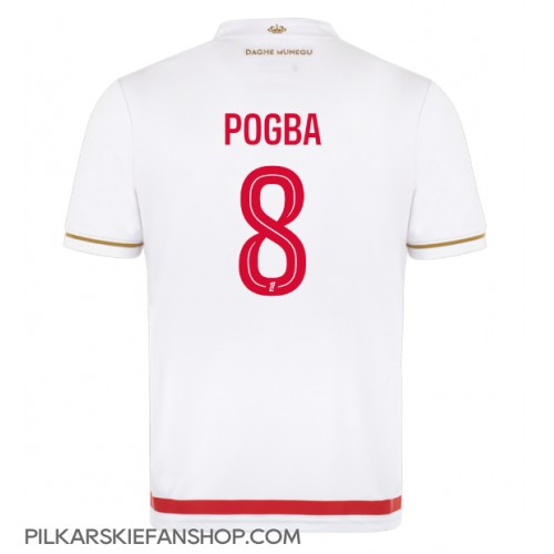 Koszulka piłkarska AS Monaco Paul Pogba #8 Strój Domowy 2025-26 tanio Krótki Rękaw Koszulka piłkarska AS Monaco Paul Pogba #8 Strój Domowy 2025-26 tanio Krótki Rękaw
